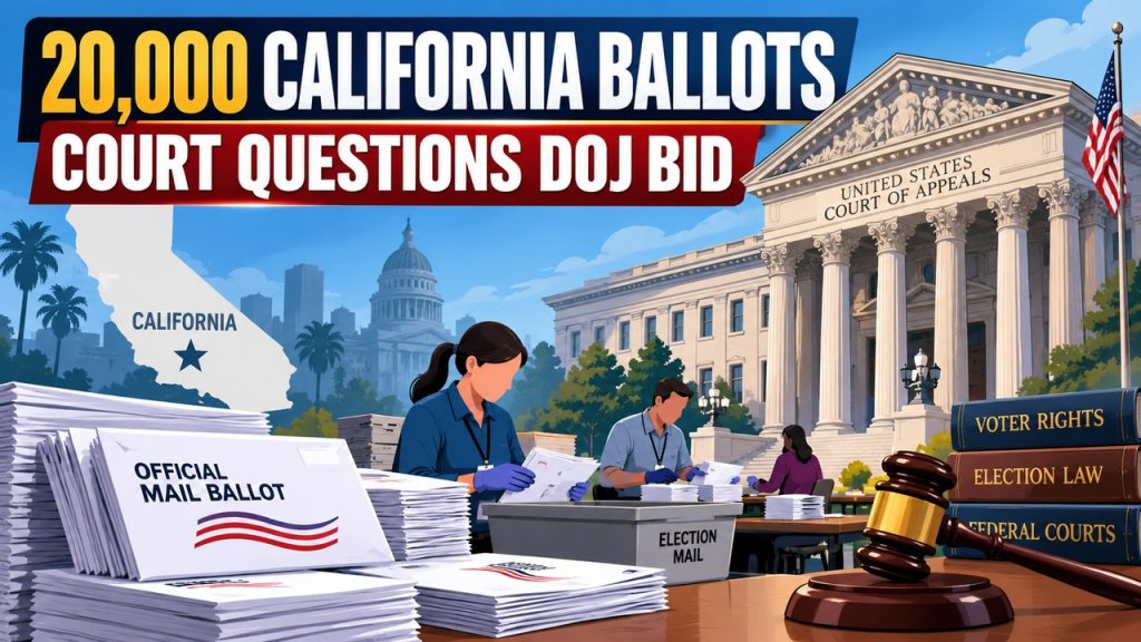 Federal Appeals Court Questions DOJ Bid to Set Aside 20,000 California Mail Ballots