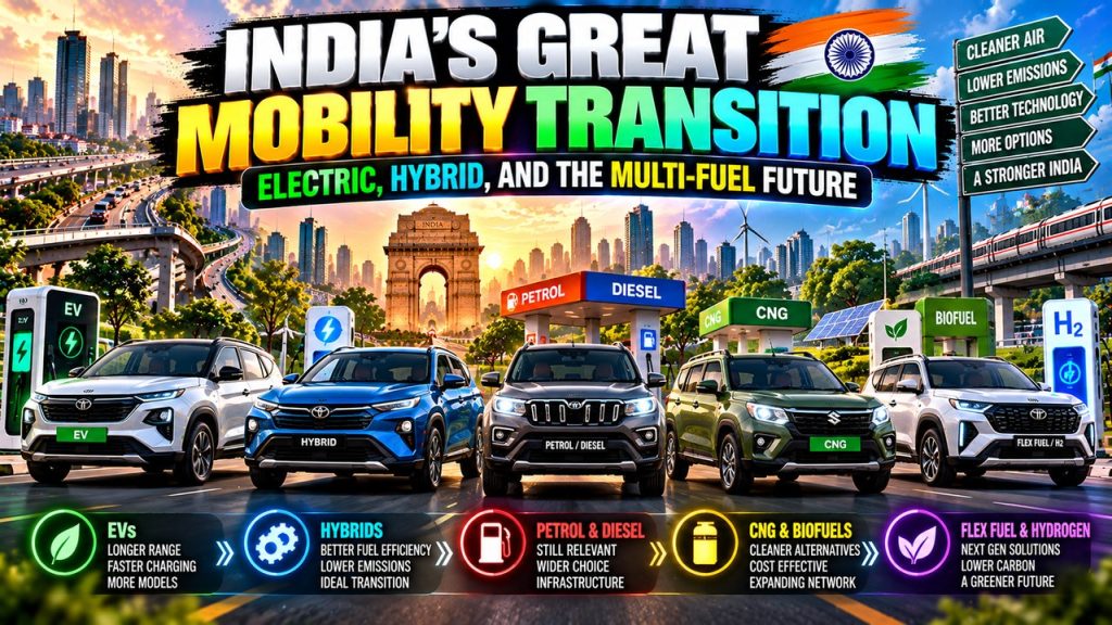 India's Great Mobility Transition: Electric, Hybrid, and the Multi-Fuel Future