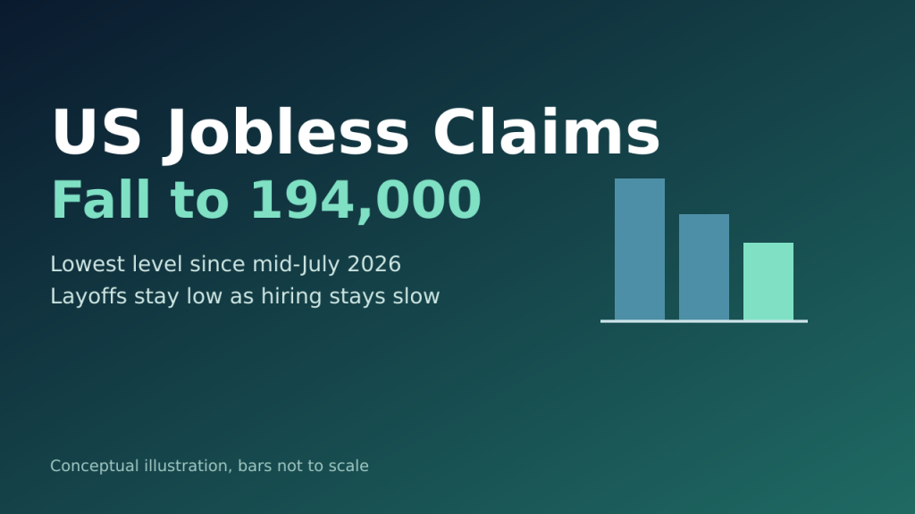 US Unemployment Claims Fall to 194,000